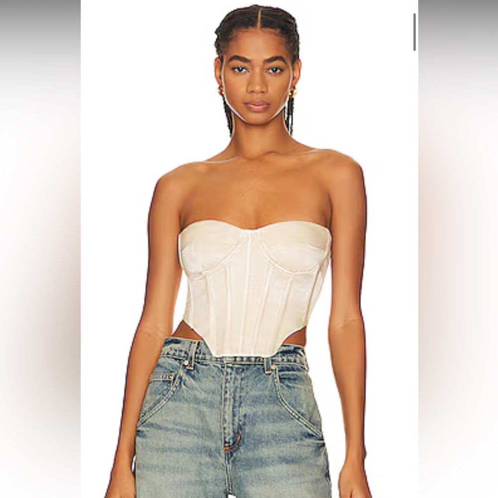 Bardot Eva Bustier in Champagne size large.